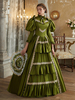 Costumi retrò verdi Costume da donna Maria Antonietta Abito in poliestere Abbigliamento vintage rinascimentale