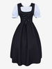 Costumi retrò Vestito vintage da donna del XVIII secolo Costume Cosplay Halloween