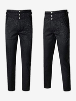 Costumi retrò vintage jacquard in poliestere retrò nero per uomo