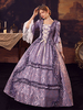 Costumi retrò viola Abito in poliestere Costume da donna retrò Marie Antoinette Costume del XVIII secolo