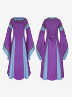 Costumi retrò viola Costume da ragazza Maria Antonietta in poliestere Abito da ballo in maschera retrò