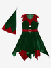Costumi senza maniche per cosplay di Natale da elfo per bambini