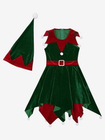 Costumi senza maniche per cosplay di Natale da elfo per bambini