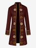 Costumi vintage da uomo soprabito a maniche lunghe in jacquard reale