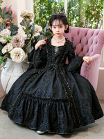 Costumi vittoriani rococò Abito retrò nero Costume da ragazza Abito da ballo in maschera