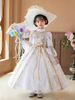 Costumi vittoriani rococò costumi retrò bianchi abito da ballo per ragazze