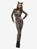 Costumi Zentai con stampa leopardata e sexy da donna