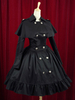 Cotone elegante giunoniche pulsanti Lolita Abito
