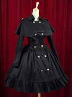 Cotone elegante giunoniche pulsanti Lolita Abito