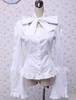Cotton White Lace Maniche lunghe Lolita Camicetta Cotone