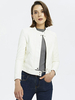 Giacca da moto in ecopelle bianca con cerniera in PU con colletto alla coreana stile boyfriend slim fit primavera autunno biker capispalla per donna
