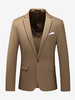Giacca da uomo Blazer da completo Khaki Slim Fit Blazer con un bottone Elegante giacca da matrimonio chic