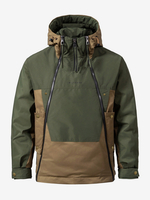 Giacca da uomo con cappuccio doppia cerniera colore a blocchi casual calda