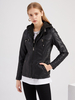 Giacca in ecopelle con cappuccio staccabile PU Zip up tinta unita Primavera Autunno Street Biker Capispalla per donna