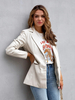Giacca in ecopelle Giacca bianca in PU tinta unita Capispalla casual Primavera Autunno Capispalla per donna