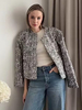Giacche con paillettes Girocollo Maniche lunghe Giacche casual Chic Buniess