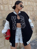 Giacche da donna Bottone frontale Abbigliamento da strada casual Cappotti caldi invernali neri