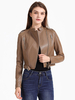 Giacche da donna Colletto alla coreana Cerniera Classic Street Wear Giacca nera per donna Cappotto invernale caldo