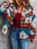 Giacche da donna Colletto rovesciato Bottone frontale stampato Giacca invernale bordeaux da notte casual