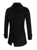 Giacche da uomo Cappotti Colletto alla rovescia Maniche lunghe Opera darte Casual Nero Cappotti moderni