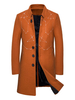 Giacche da uomo Cappotti Collo alto Maniche lunghe Cammello casual Moda Cappotti lunghi cammello