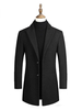 Giacche da uomo Cappotti Collo alto Maniche lunghe Opera darte Cappotto blazer moderno nero casual