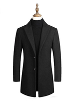 Giacche da uomo Cappotti Collo alto Maniche lunghe Opera darte Cappotto blazer moderno nero casual