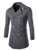 Giacche da uomo Cappotti Collo alto Maniche lunghe Opera darte Casual Grigio Moderno Cappotti medi