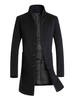 Giacche da uomo Cappotti Collo alto Maniche lunghe Opera darte Casual Nero Cappotti intelligenti