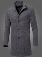 Giacche da uomo Cappotti Collo alto Maniche lunghe Opere darte Casual Nero Moda Cappotti