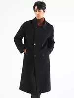 Giacche da uomo Cappotti con risvolto chic Cappotti lunghi in lana