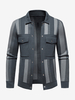 Giacche da uomo con tasche a righe cardigan casual