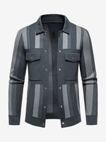 Giacche da uomo con tasche a righe cardigan casual
