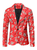 Giacche Giacche Per Uomo Abiti Casual Modello Natalizio Casual Rosso Moda Abiti Casual