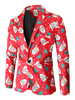 Giacche Giacche Per Uomo Abiti Casual Modello Natalizio Rosso Moda Abiti Cappotto