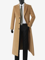 Giacche monopetto da uomo Cappotti lunghi Cappotti lunghi aderenti color cammello