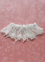 Giarrettiera da sposa avorio nastro fiocco fiori di pizzo giarrettiera da sposa