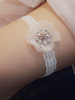Giarrettiera da sposa Sexy con strass in pizzo