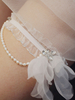 Giarrettiera sposa per la sposa in pizzo bianco strass giarrettiere nozze