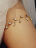 Giarrettiere da sposa giarrettiere in poliestere biondo con strass