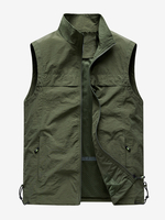 Gilet da pesca classico da uomo impermeabile traspirante multitasche casual