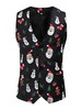 Gilet da uomo casual con scollo a V modello natalizio Gilet nero