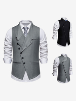 Gilet da uomo gilet monopetto obliquo per feste di matrimonio