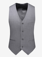 Gilet da uomo monopetto senza maniche con scollo a V