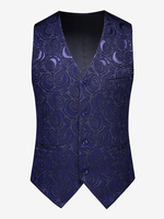 Gilet da uomo slim fit taglie forti senza maniche traspirante con bottoni