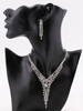 Gioielli da sposa in argento Set Orecchini Collana Nappe Accessori da sposa