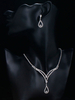 Gioielli da sposa in argento Set Orecchini pendenti Collana da sposa Accessori