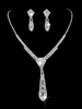 Gioielli da sposa in argento Set Orecchini pendenti Collana da sposa Accessori
