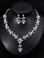 Gioielli da sposa Set Orecchini Collana Accessori da sposa in strass