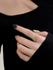 Gioielli in oro chiaro con dita in metallo rotondo brillante con zirconi cubici gioielli da donna